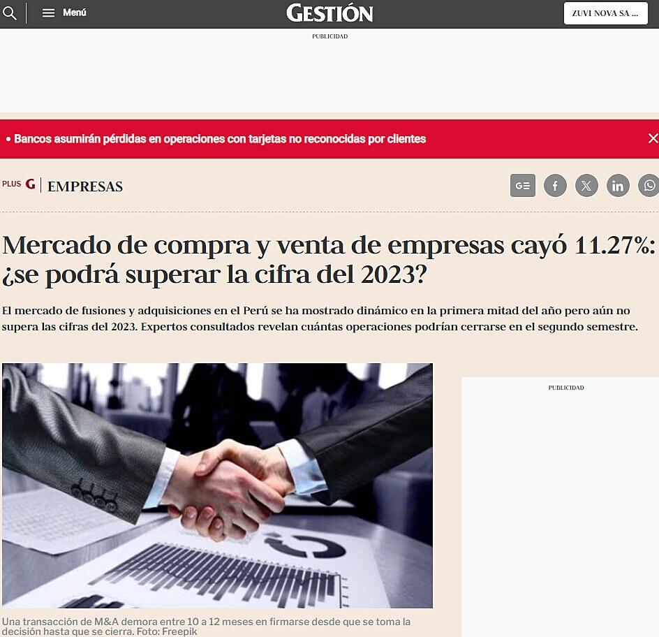 Mercado de compra y venta de empresas cay 11.27%: se podr superar la cifra del 2023?